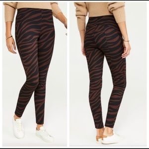 NWT Zebra Print Seamed Leggings